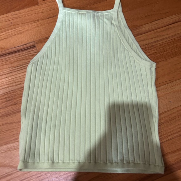 H&M lime Ribbed Knit Top - Picture 2 of 5